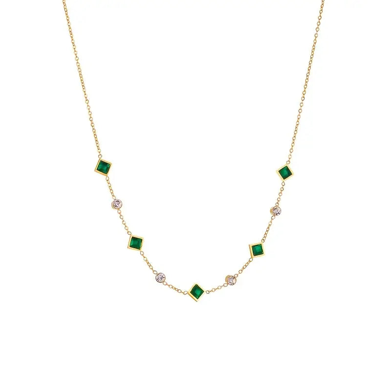Everyday Emerald Minimalist Necklace