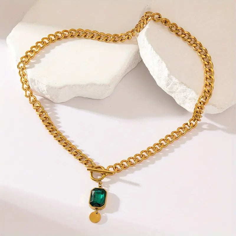 Chunky Emerald Necklace