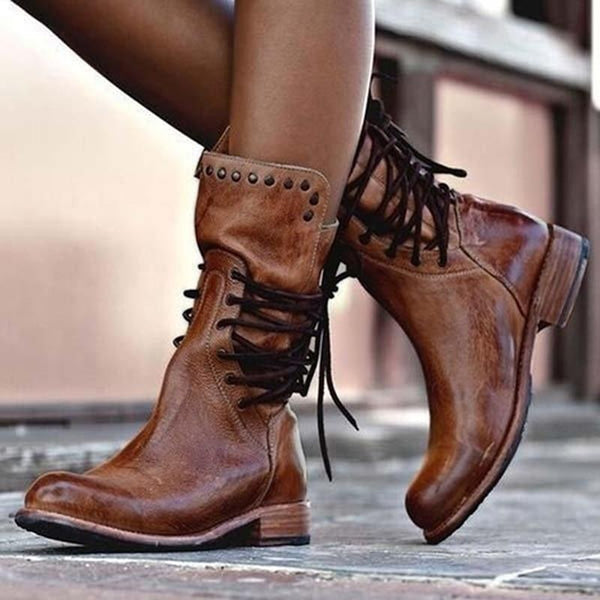 Ciss™ Vintage Lace-Up Boots