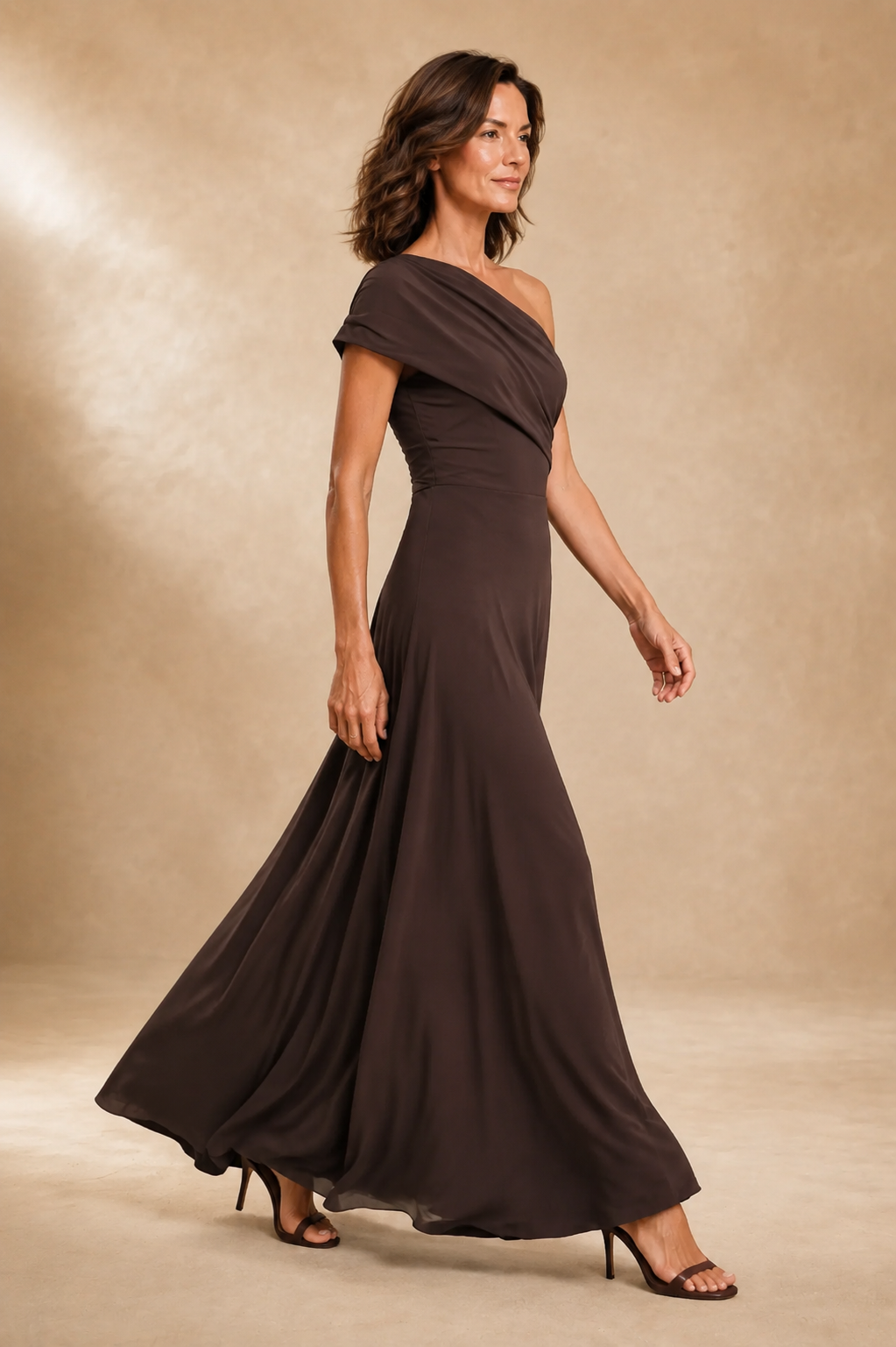 Dolores | Elegant One Shoulder Maxi Dress