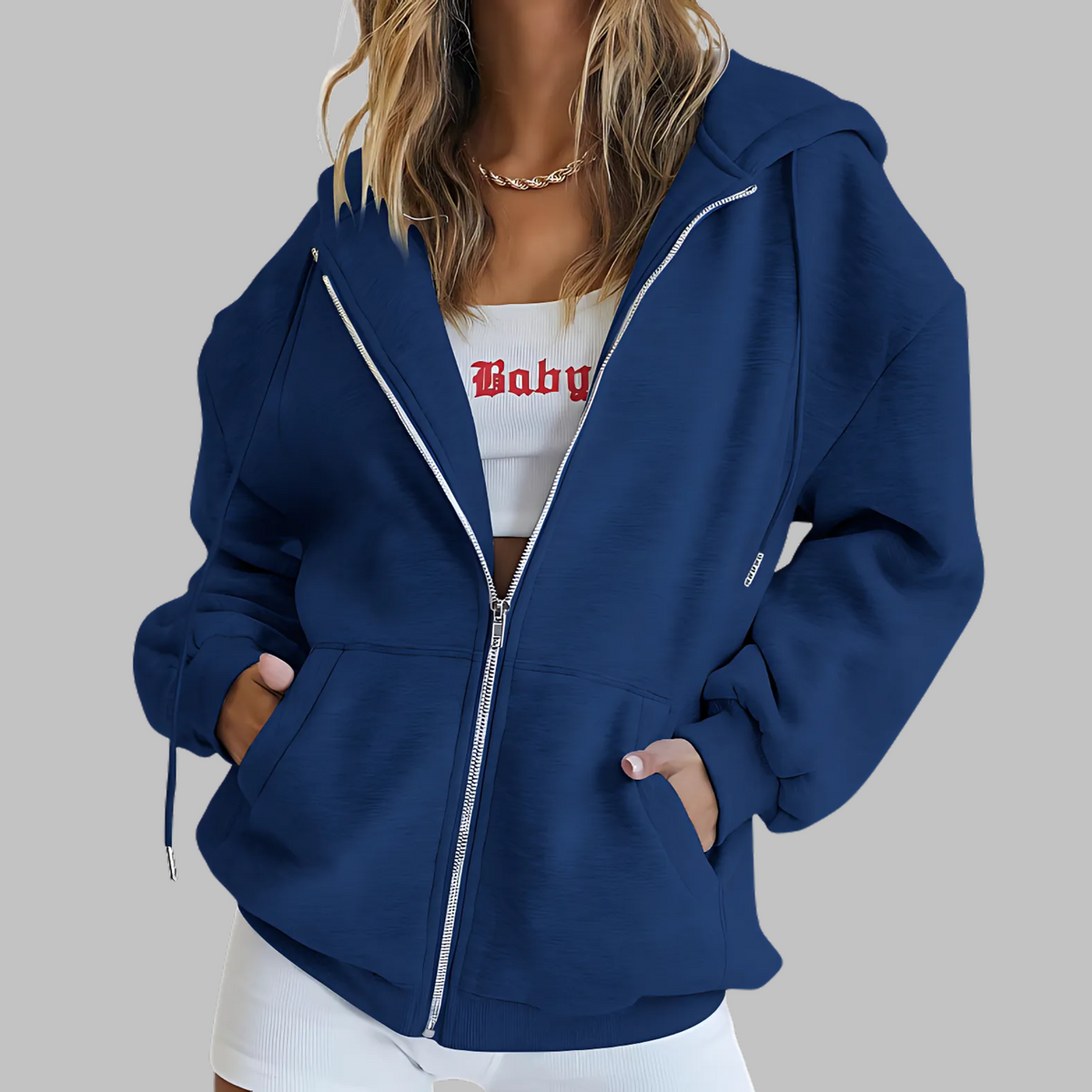 LILMA™ - Classic Zip Up Oversized Hooded Jacket