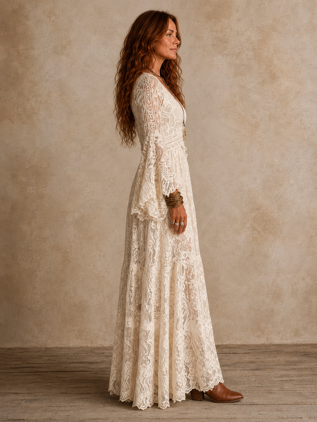 Petronella | Soft Bell Sleeve Maxi Dress