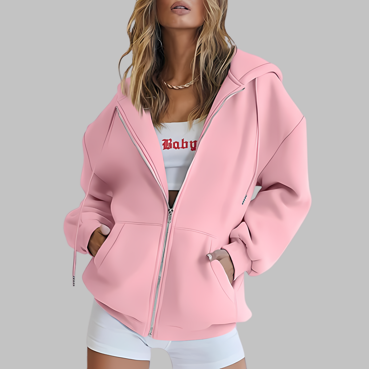 LILMA™ - Classic Zip Up Oversized Hooded Jacket