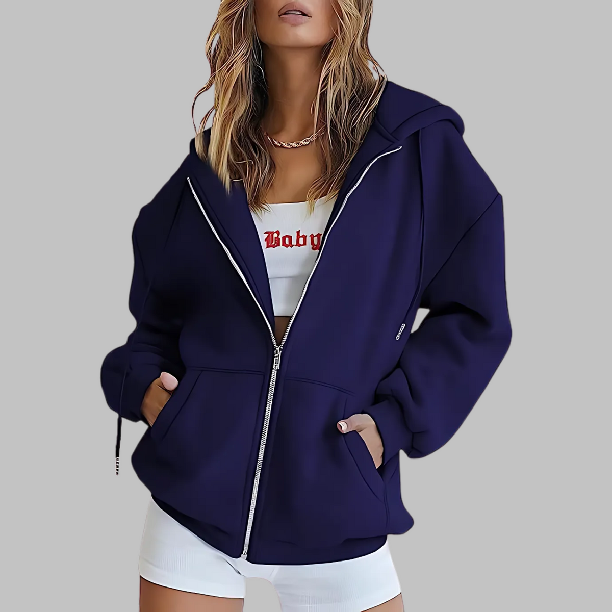 LILMA™ - Classic Zip Up Oversized Hooded Jacket