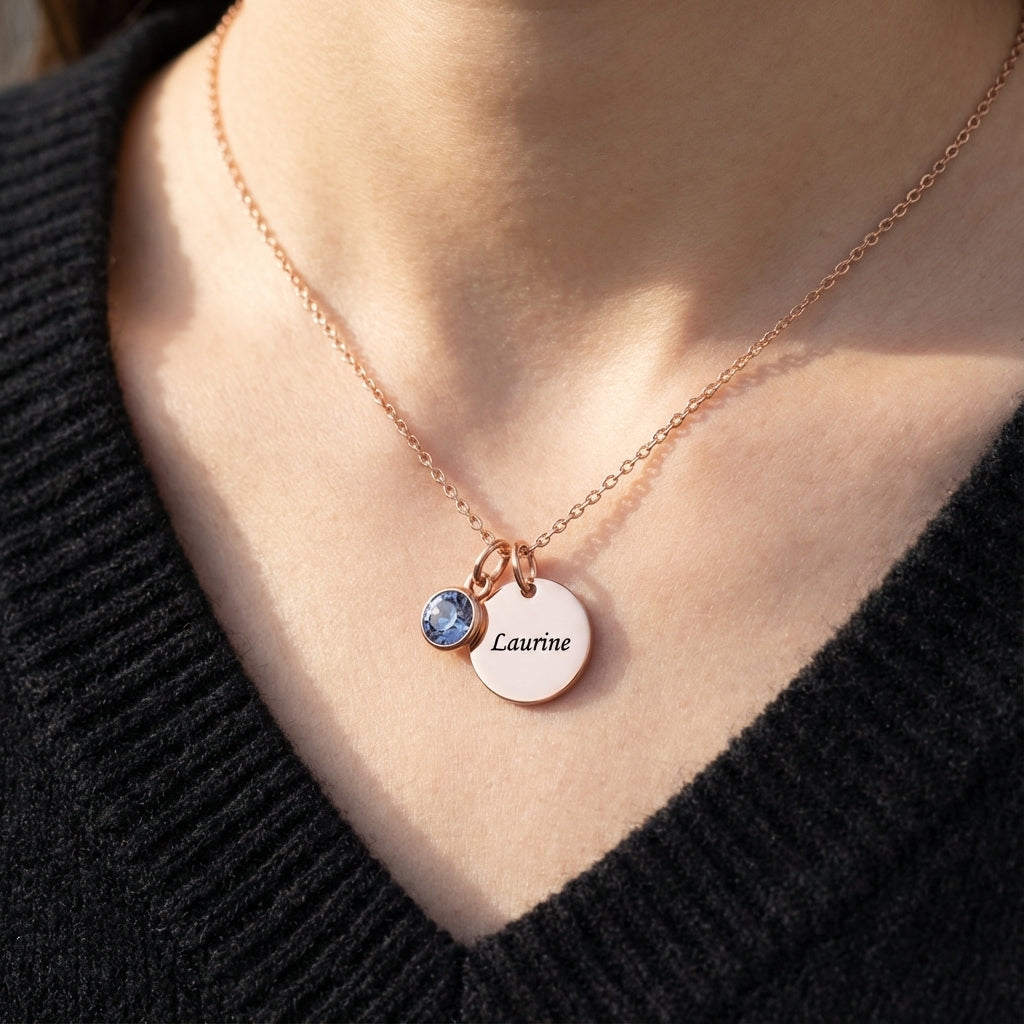 Custom Ruby Name Necklace