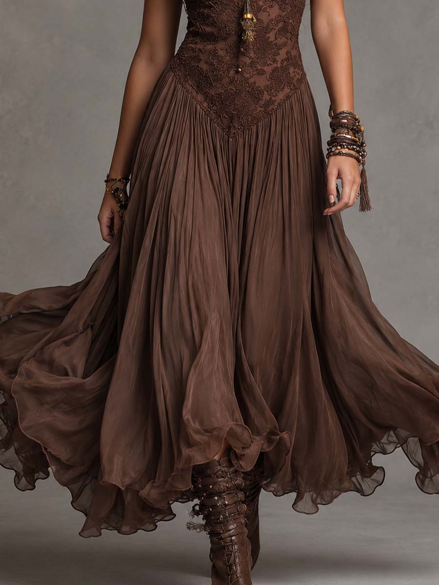 Perpetua | Flowing Corset Maxi Dress