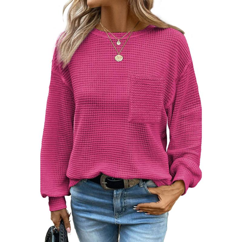LIORA™ - Cozy Oversized Long Sleeve Crewneck Blouse