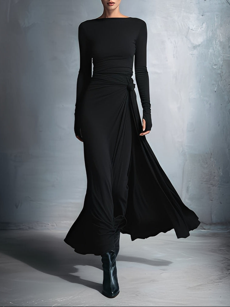 Jana | Elegant Side Knot Maxi Dress