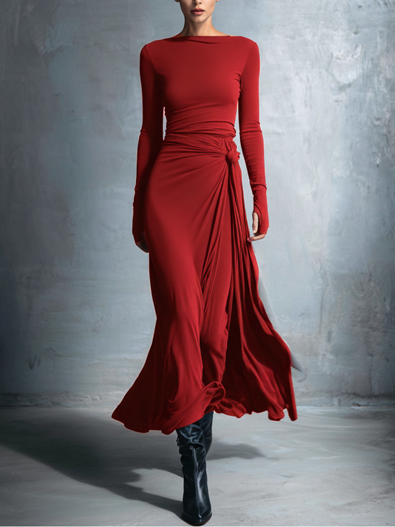 Jana | Elegant Side Knot Maxi Dress