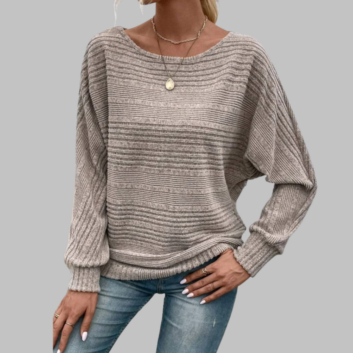 PERLITA™ - Casual Round Neck Long-Sleeve Top
