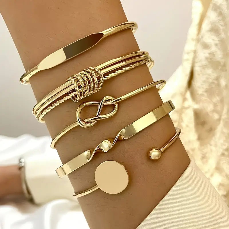 Stylish Gold Bracelet Set