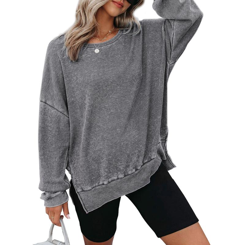 THALIENE™ - Casual Oversized Crewneck Long Sleeve Sweatshirt
