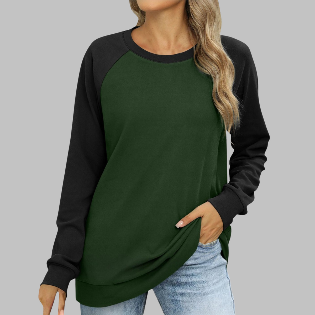 LHANTEL™ - Casual Round Neck Long Sleeve Sweatshirt