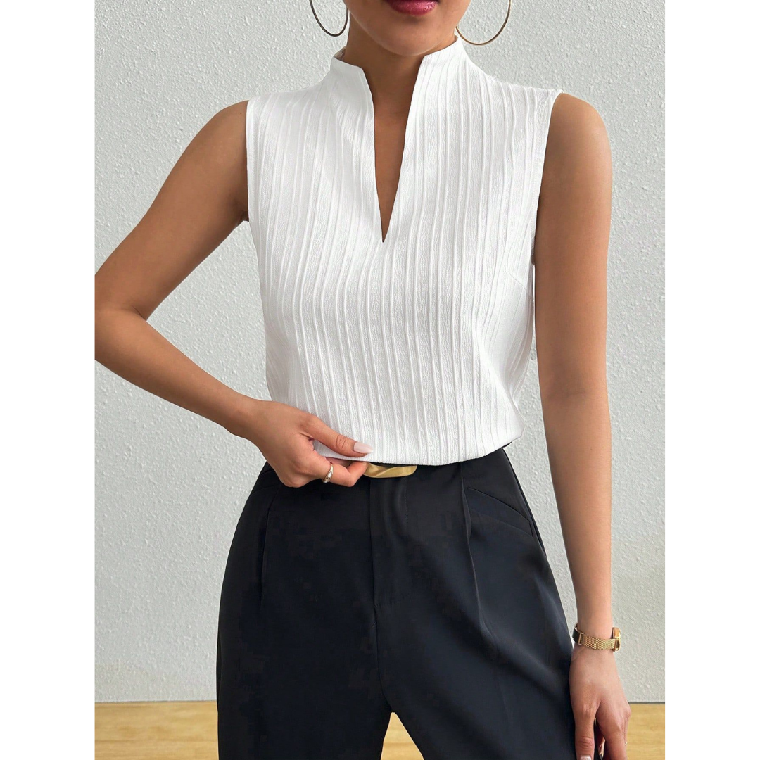 BLESSICA™ – Classic Sleeveless Striped Top