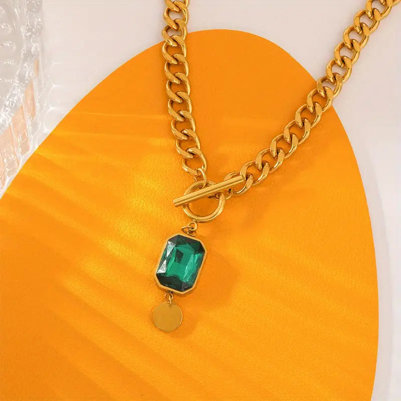 Chunky Emerald Necklace