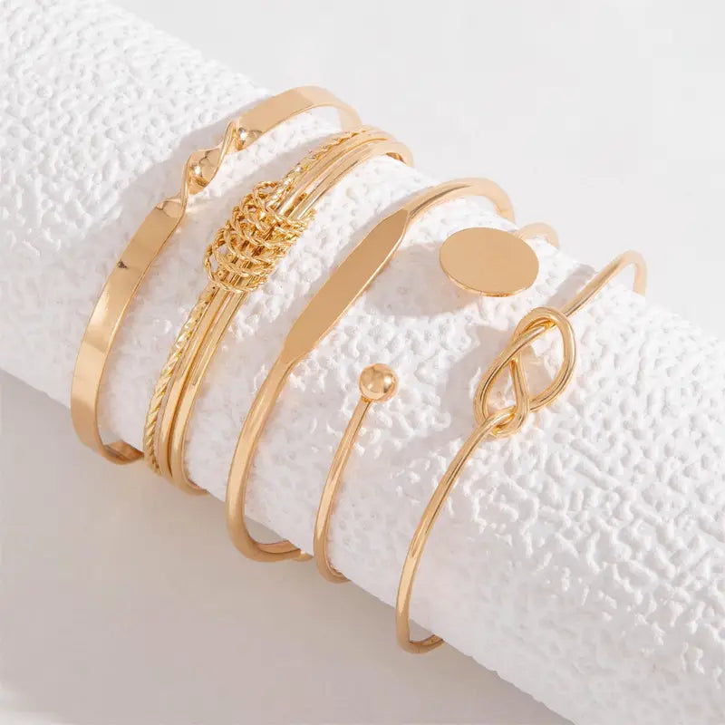 Stylish Gold Bracelet Set