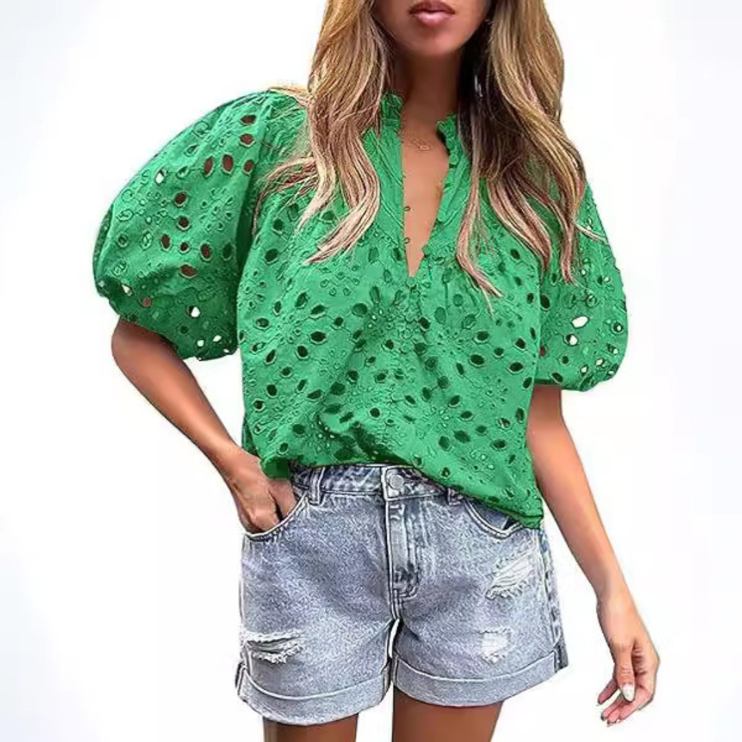 MAYUMI™ – Elegant Chic Puff Sleeve Long Sleeve Top