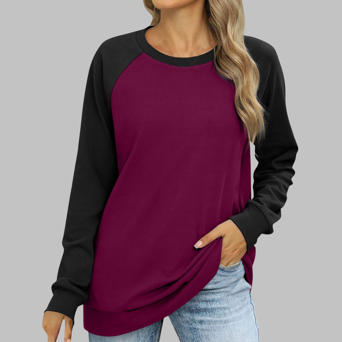 LHANTEL™ - Casual Round Neck Long Sleeve Sweatshirt