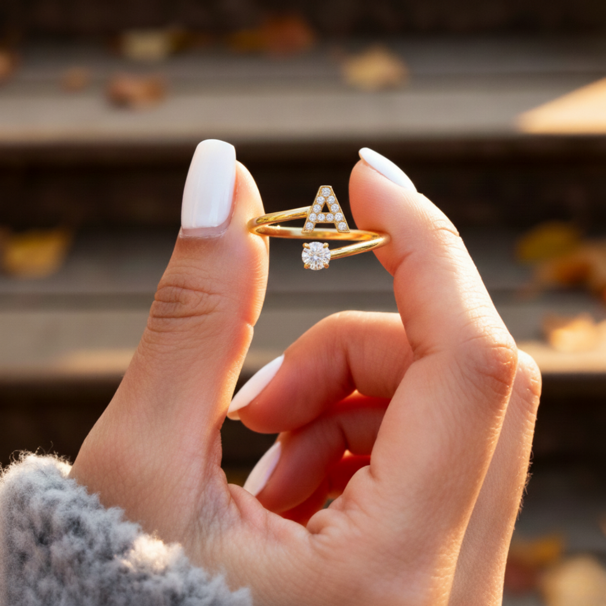Charming Custom Initial Ring
