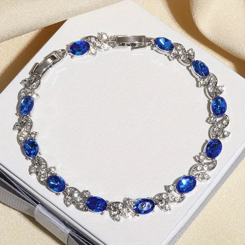 Alluring Sapphire Twisted Bracelet