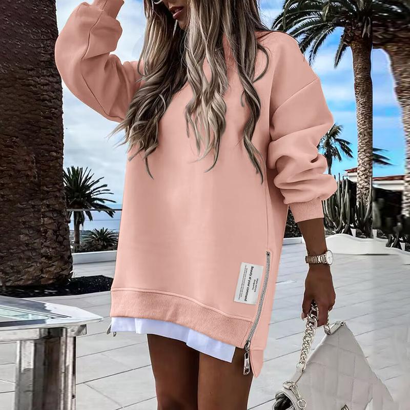 RODNEY™ - Cozy Long Sleeve Pullover Side Zipper Sweatshirt