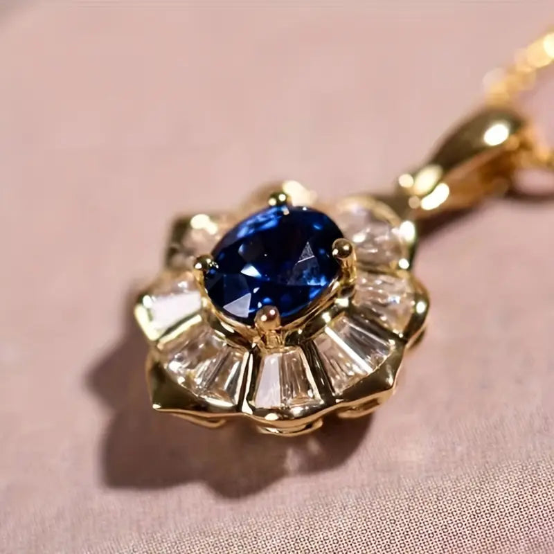 Dazzling Midnight Sapphire Necklace