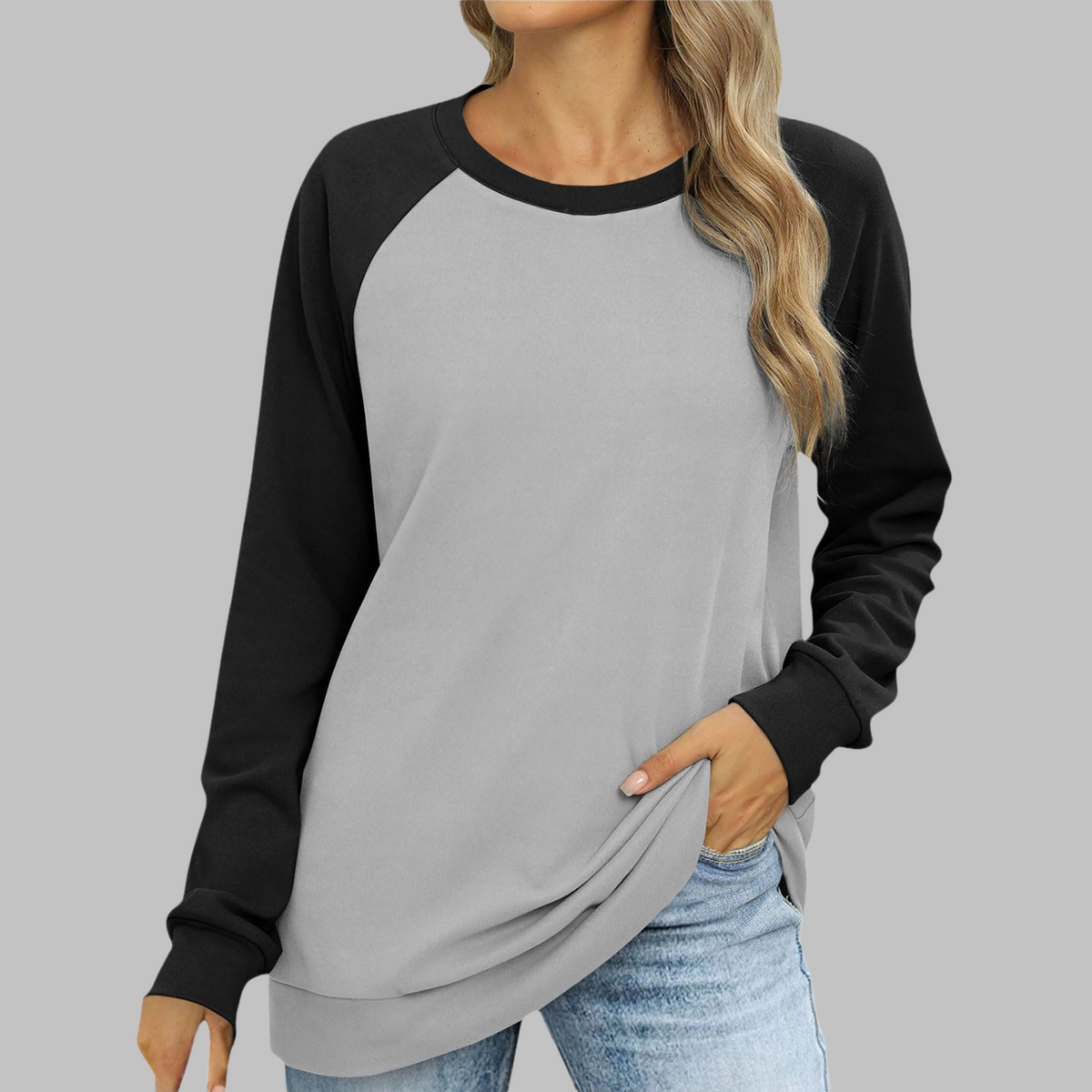 LHANTEL™ - Casual Round Neck Long Sleeve Sweatshirt