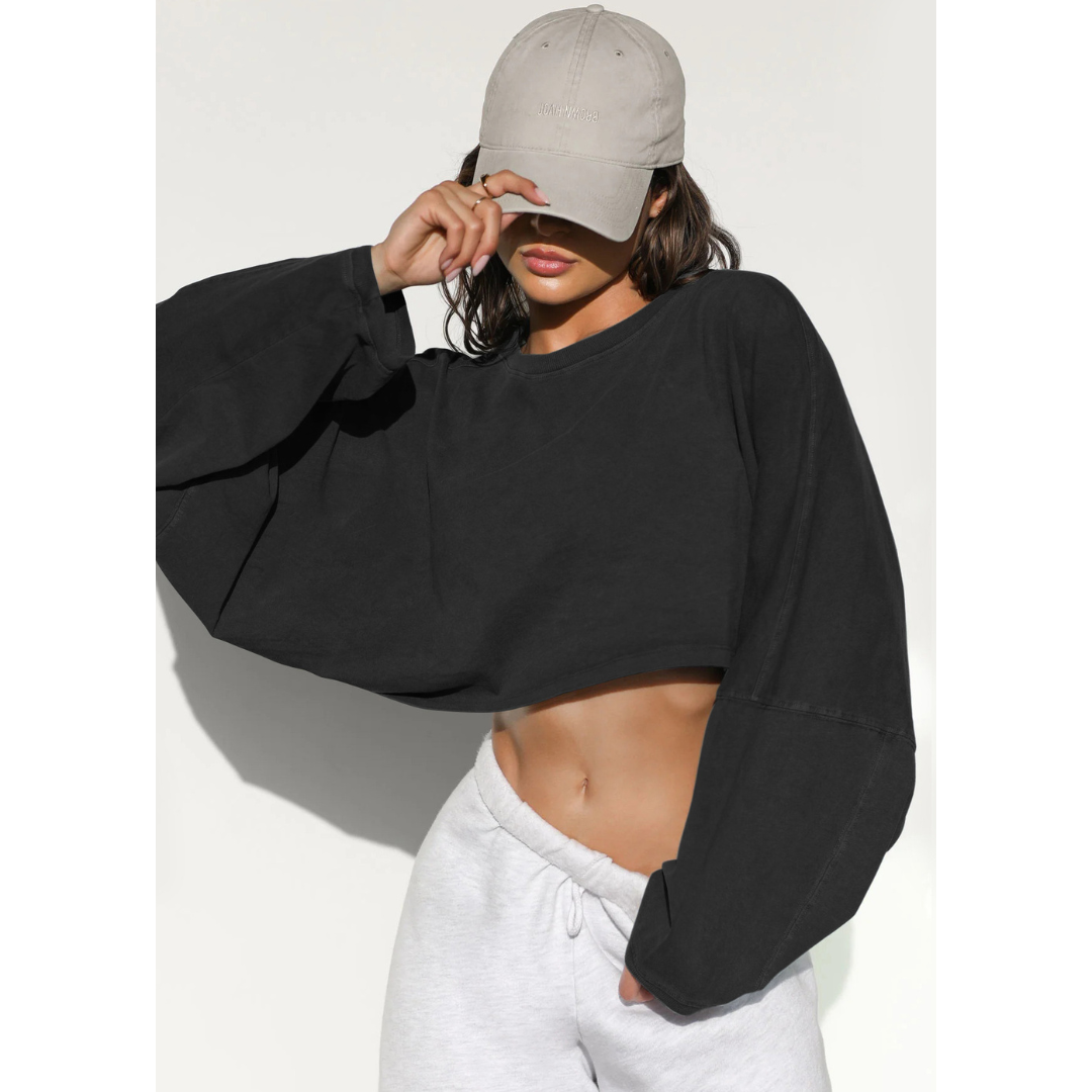 SKYE™ - Casual Cropped Pullover Sweatshirt