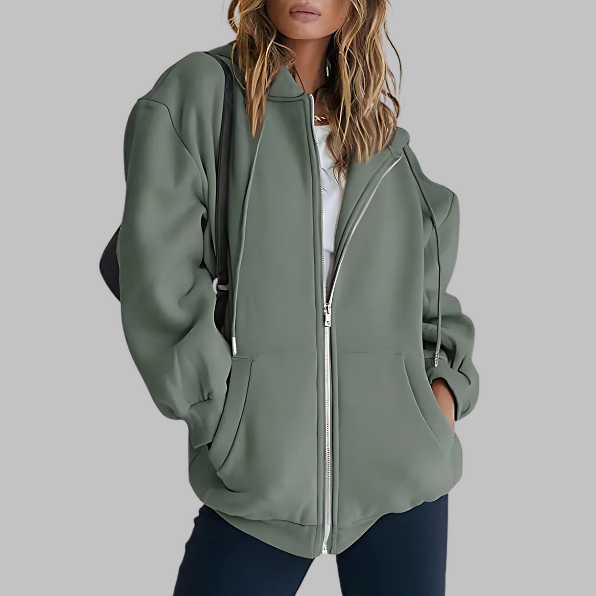 LILMA™ - Classic Zip Up Oversized Hooded Jacket