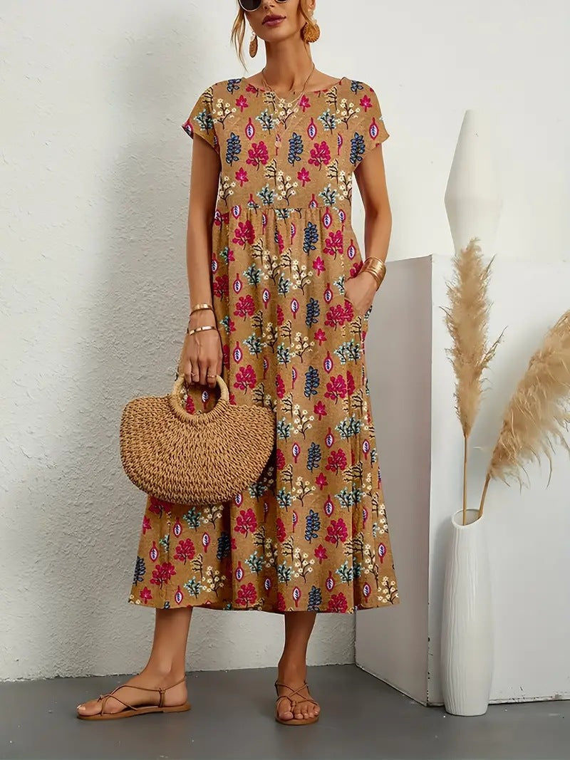 Florene | Breezy Floral Midi Dress