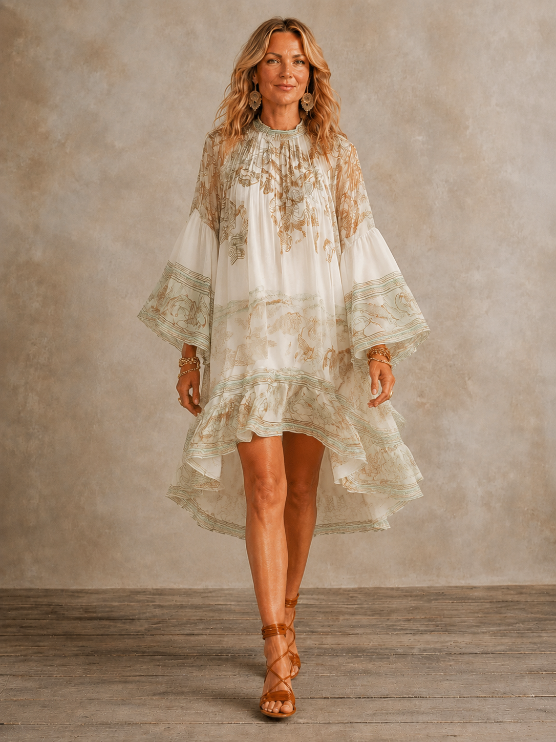 Susanna | Airy Ruffle Hem Mini Dress