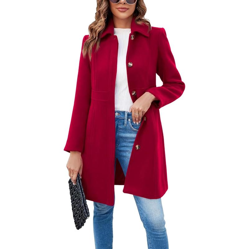 VIVIAN™ - Elegant Long Sleeve Single-Breasted Overcoat for Office Wear