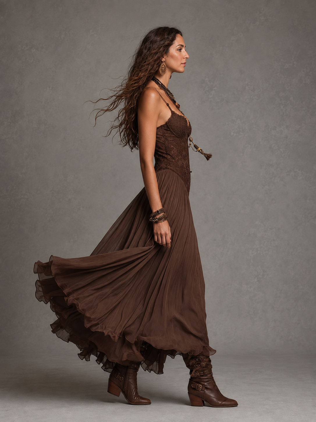 Perpetua | Flowing Corset Maxi Dress