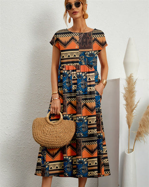 Florene | Breezy Floral Midi Dress