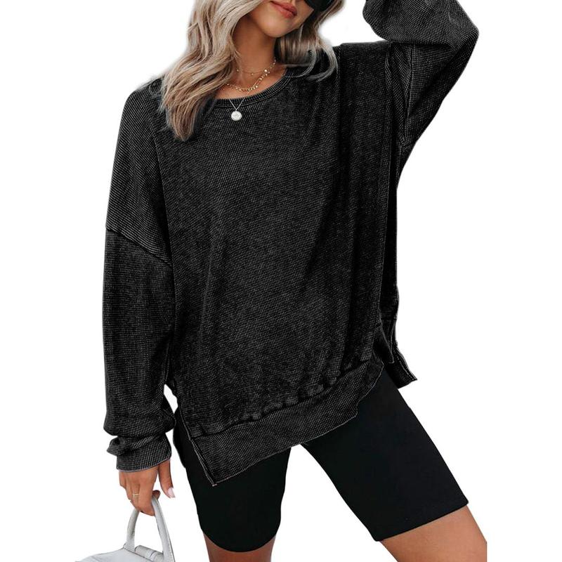 THALIENE™ - Casual Oversized Crewneck Long Sleeve Sweatshirt