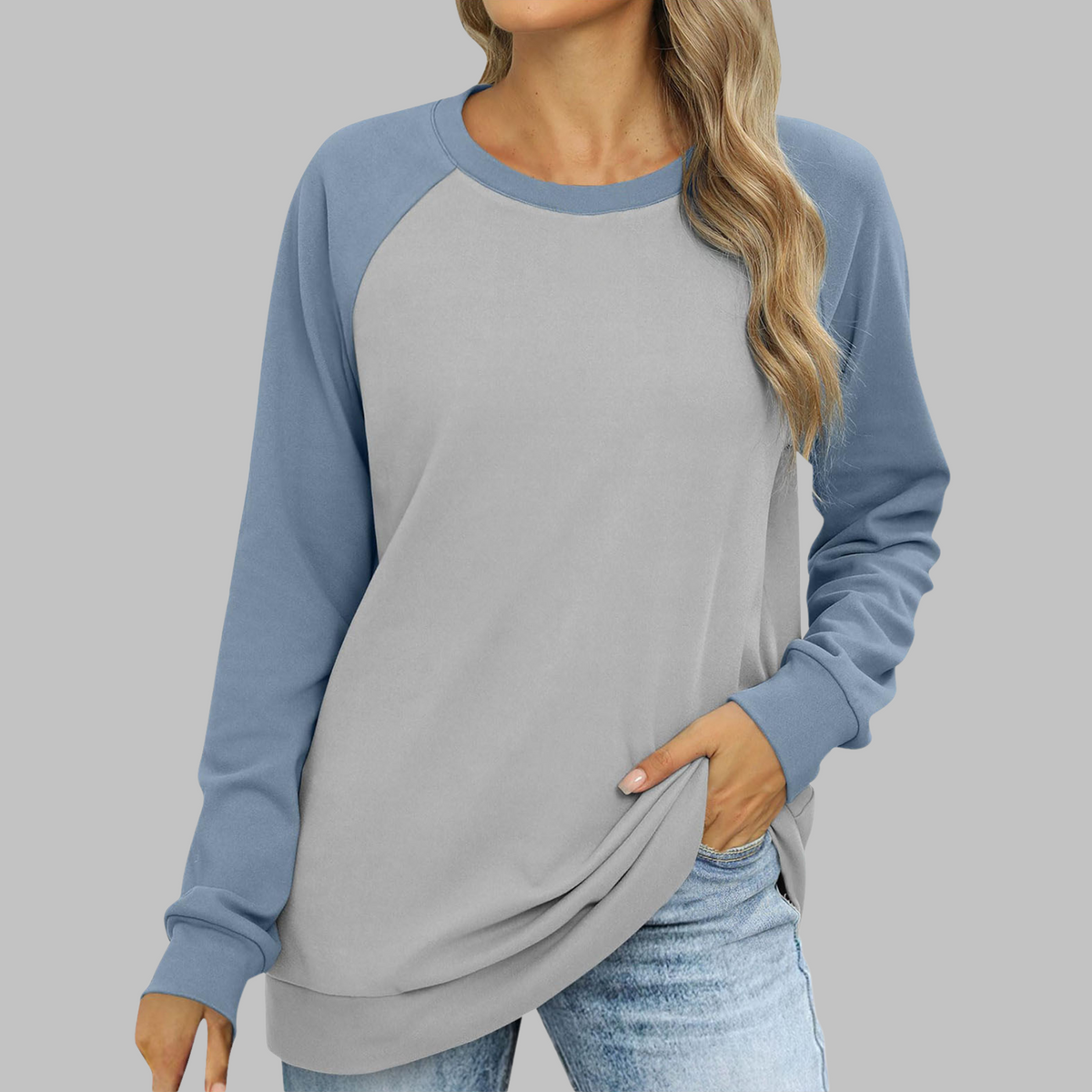 LHANTEL™ - Casual Round Neck Long Sleeve Sweatshirt