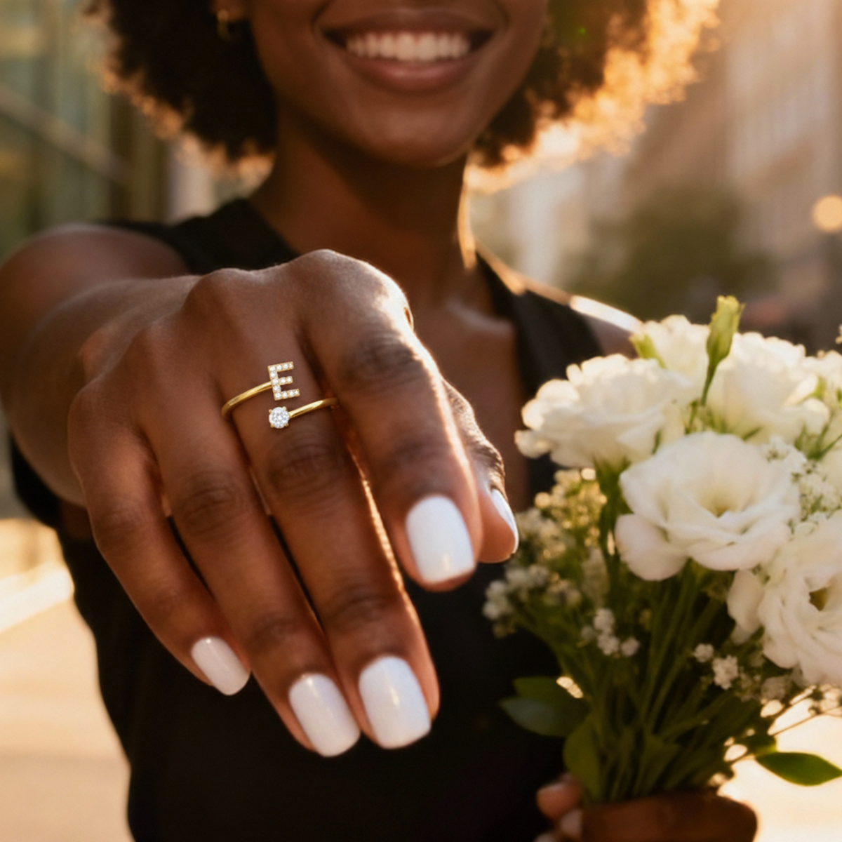 Charming Custom Initial Ring