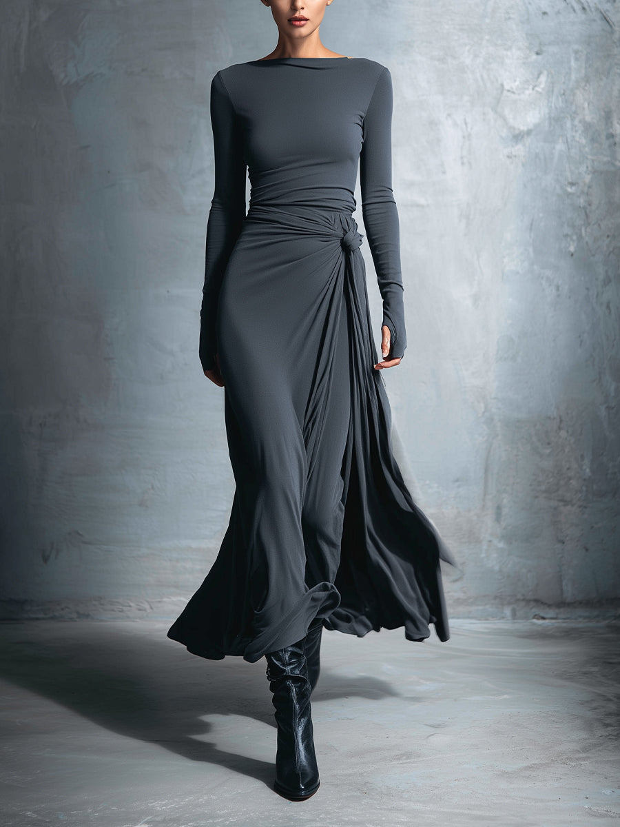Jana | Elegant Side Knot Maxi Dress