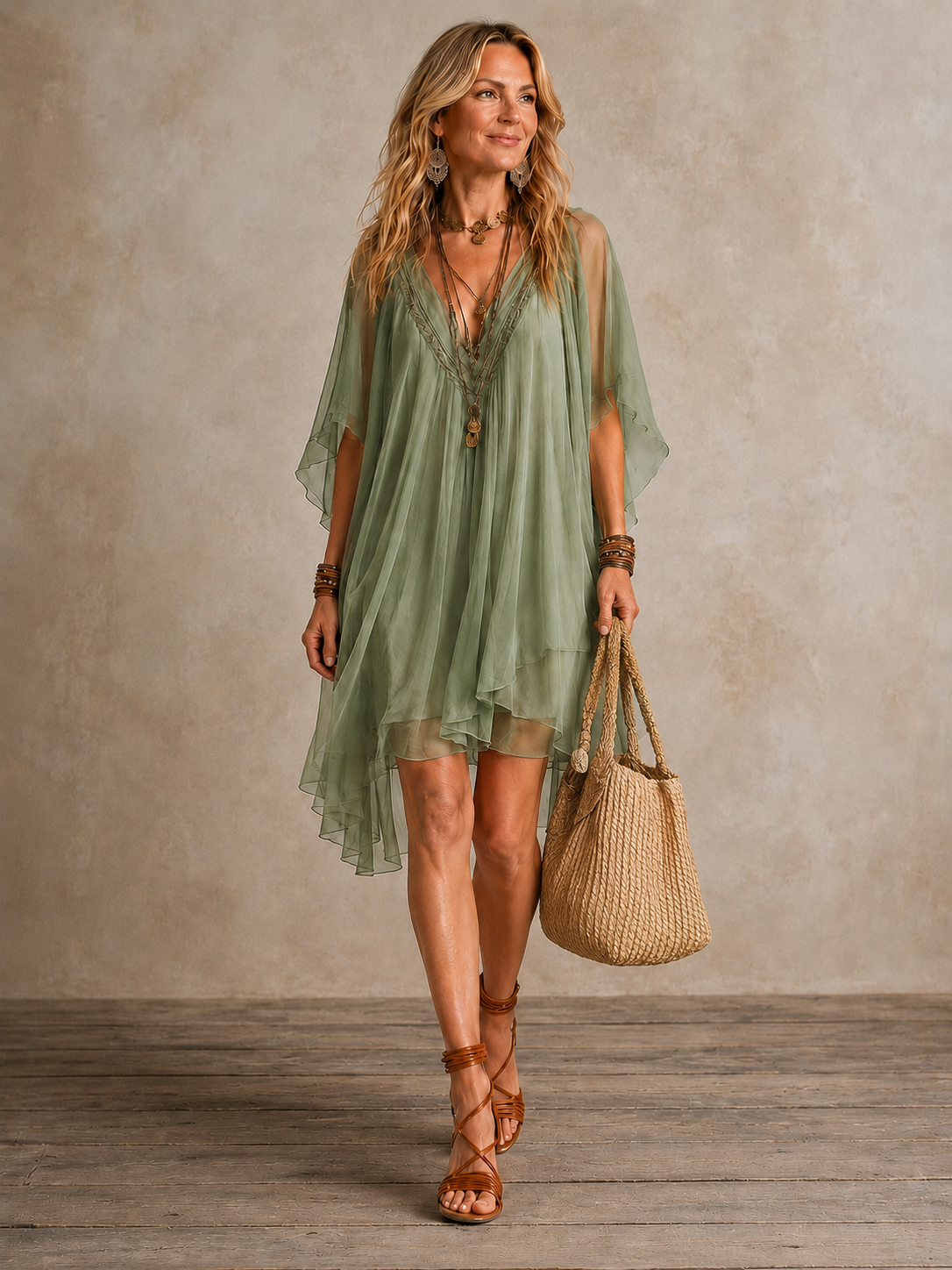 Hadley | Airy Flutter Sleeve Mini Dress