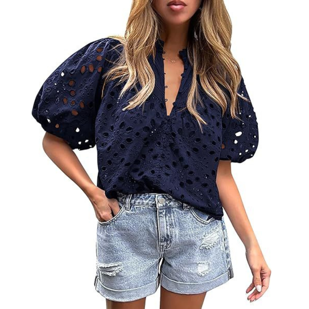 MAYUMI™ – Elegant Chic Puff Sleeve Long Sleeve Top