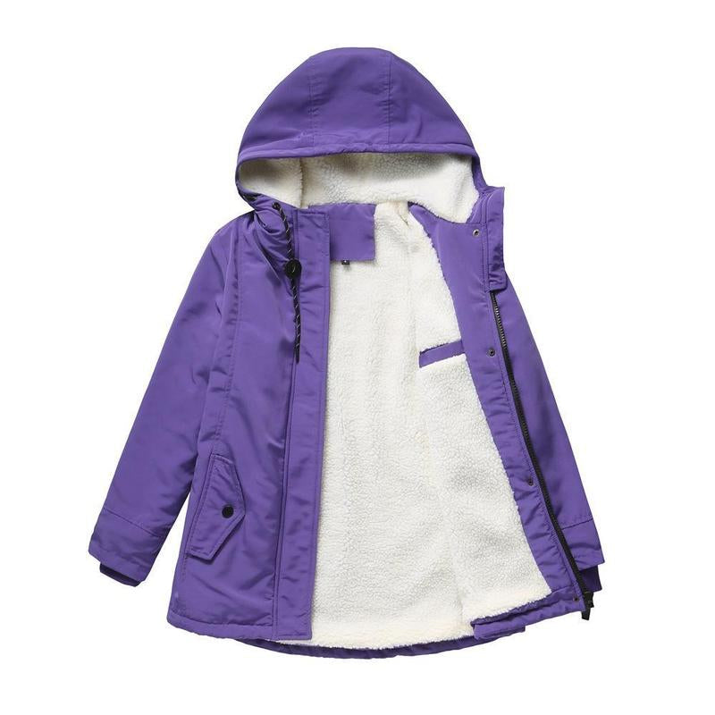 AMINA™ - Thick Winter Coat with Hood and Quilted Lining for Winter Warmth