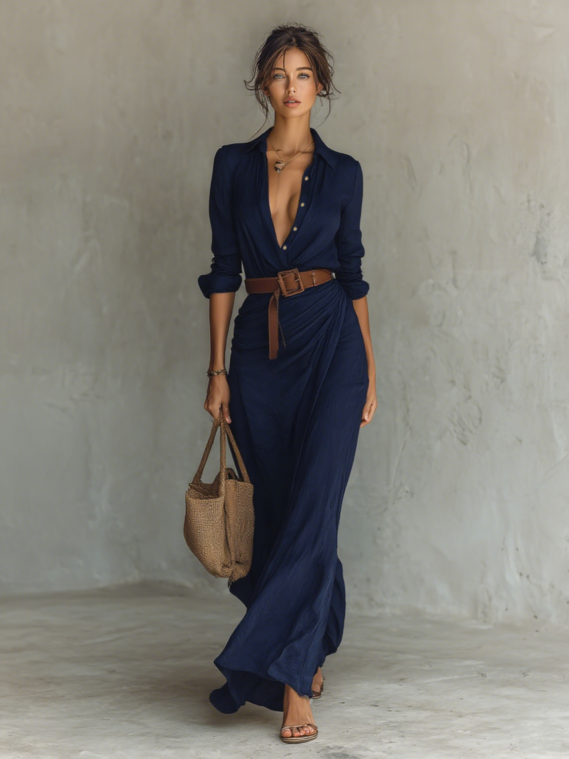 Gemma | Relaxed Wrap Maxi Dress