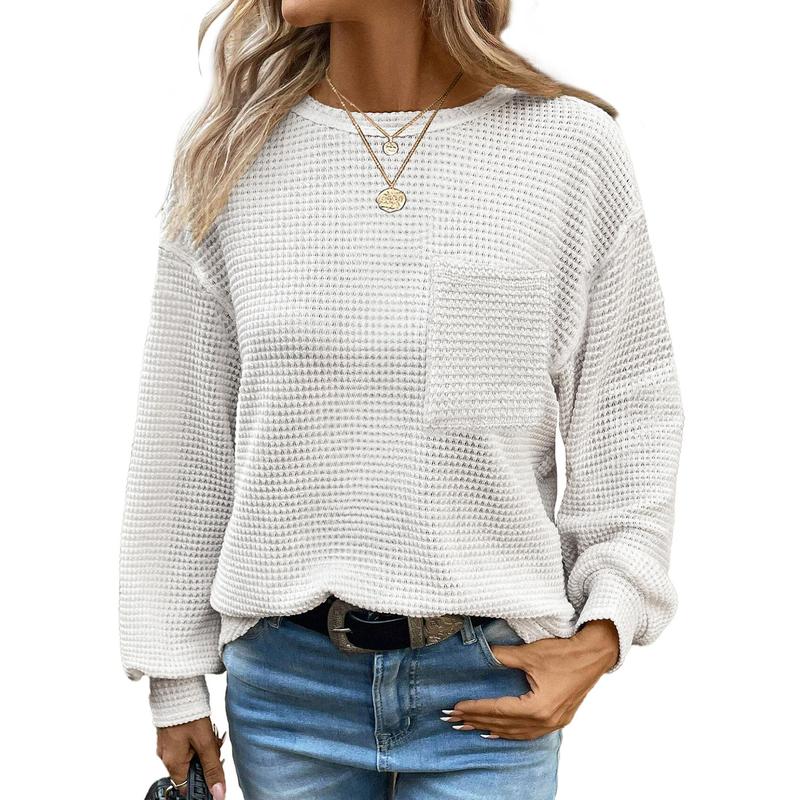 LIORA™ - Cozy Oversized Long Sleeve Crewneck Blouse