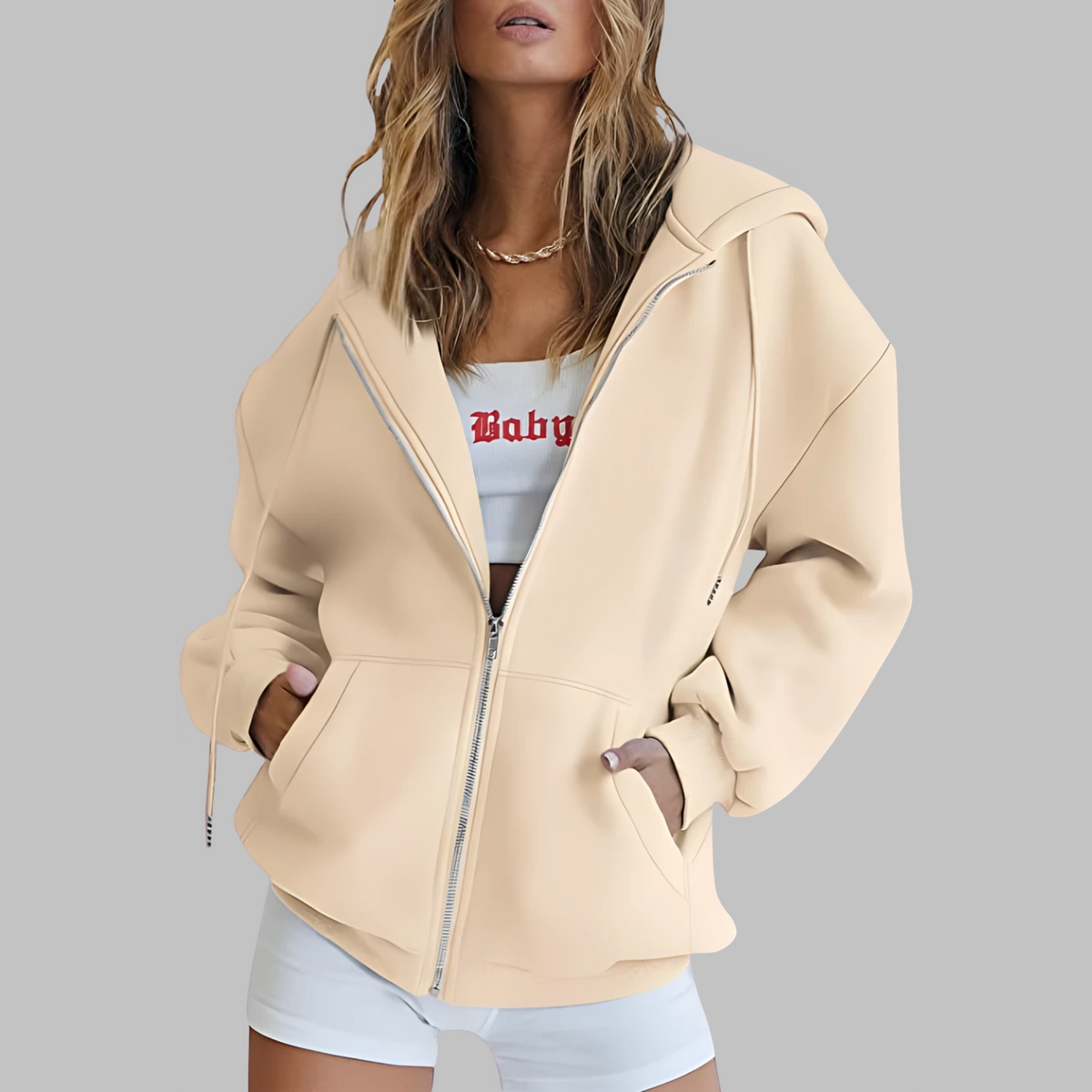 LILMA™ - Classic Zip Up Oversized Hooded Jacket