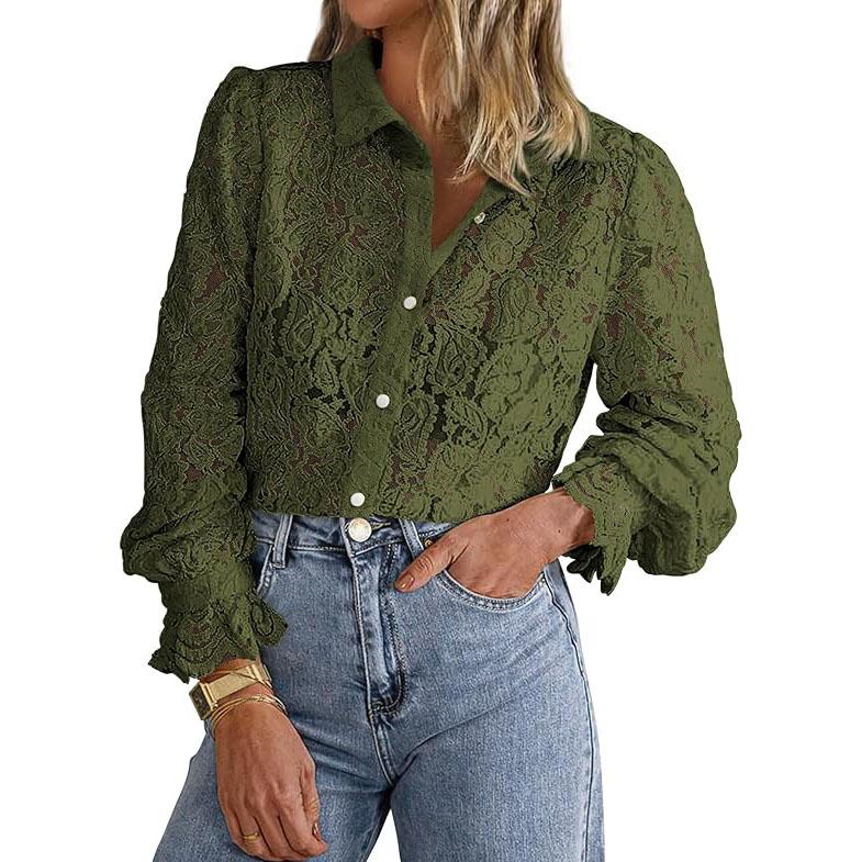 ILAW™ - Chic Long Sleeve Button Down Blouse