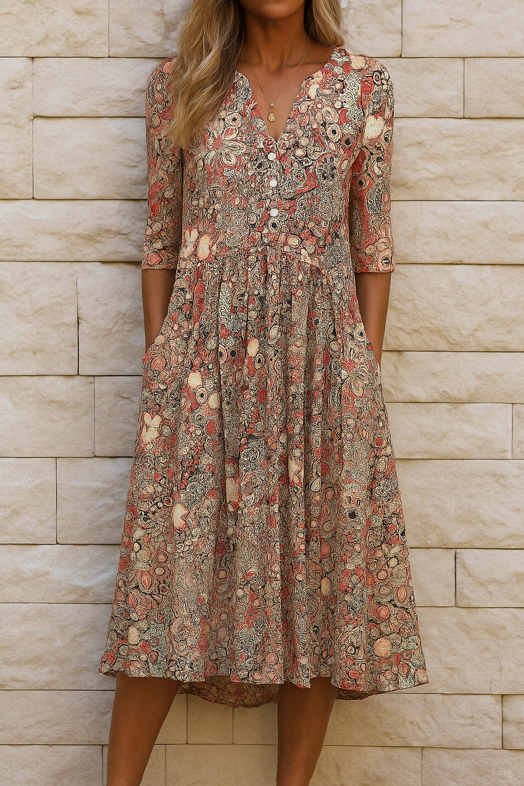 Eliana | Relaxed Button Down Midi Dress