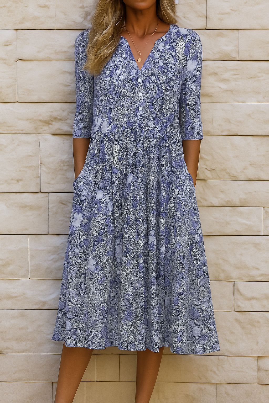 Eliana | Relaxed Button Down Midi Dress