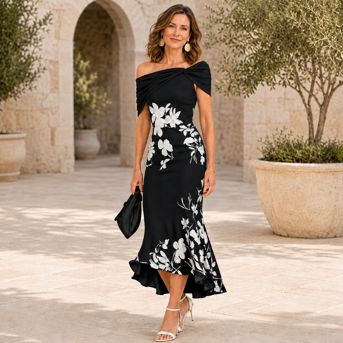 Hortense | Elegant Off Shoulder Dress