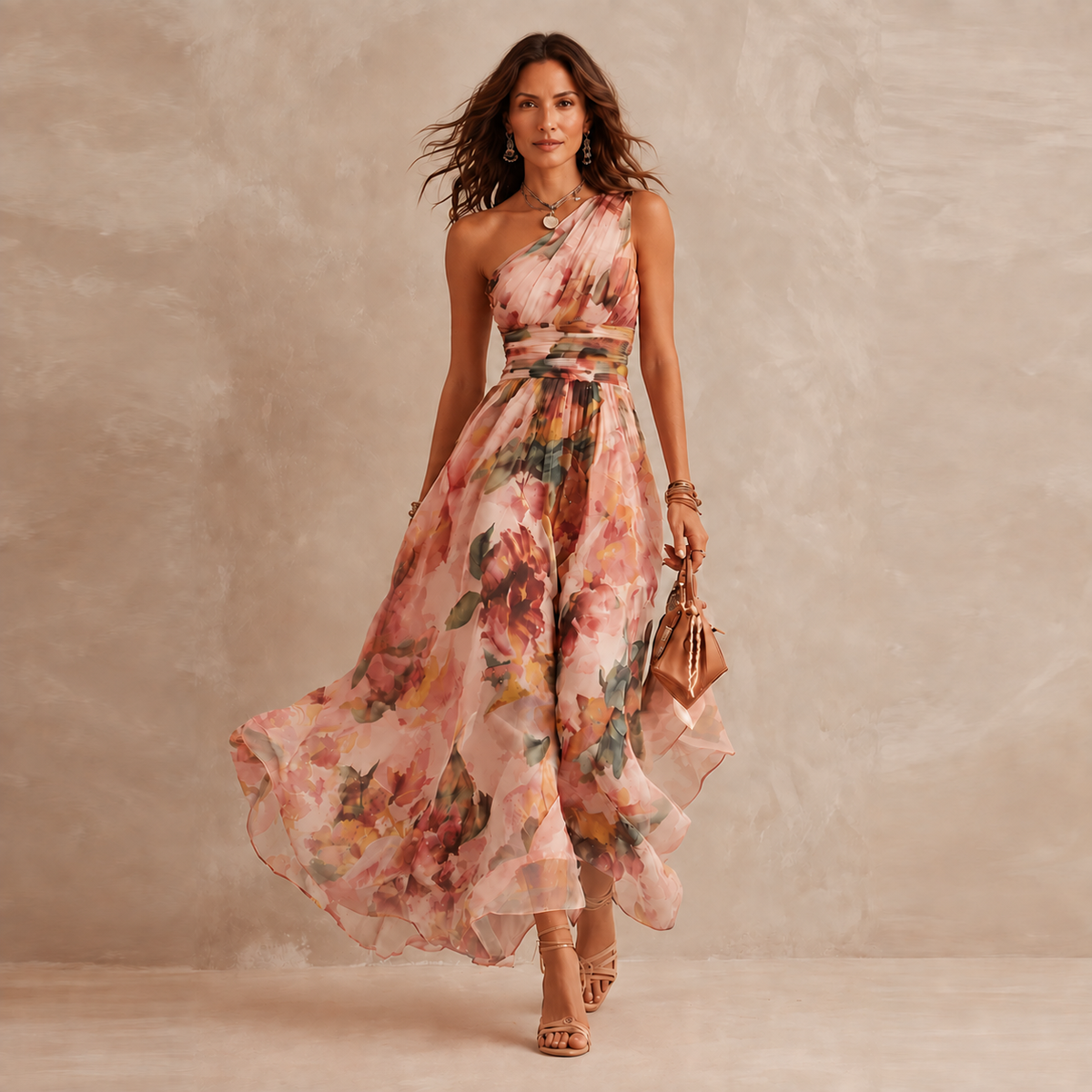 Ulrike | Flowing One Shoulder Maxi Dress