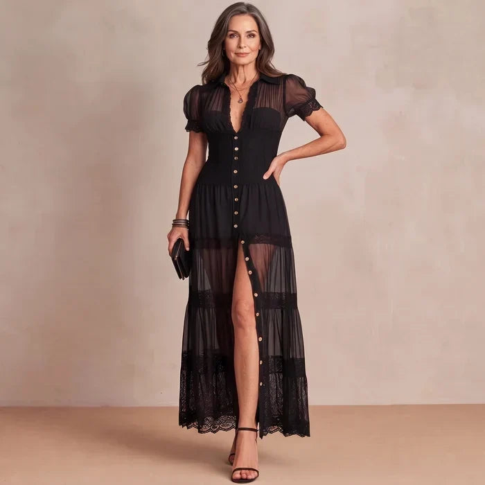 Marianne | Relaxed Button Down Maxi Dress